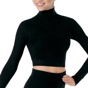 Capezio Dance Black Long Sleeve Turtleneck Crop Top (L), Kim Possible Costume